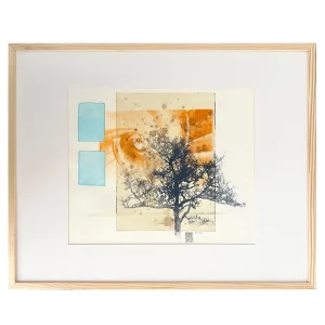 Orange Spiral Blåt Træ